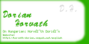 dorian horvath business card